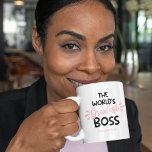 World's Greatest Boss Coffee Mug<br><div class="desc">Show your boss some love with this funny personalised coffee mug featuring the saying "the world's greatest boss",  and who it's from.</div>