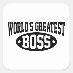 World's Greatest Boss Square Sticker