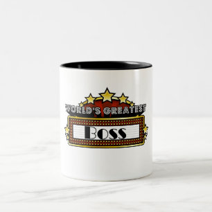 World's Greatest Boss Two-Tone Coffee Mug