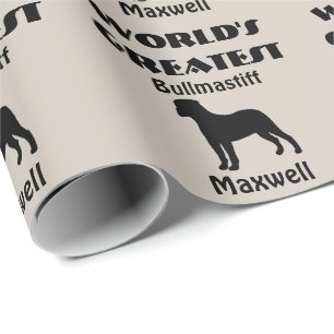 Worlds Greatest Bullmastiff Dog Wrapping Paper