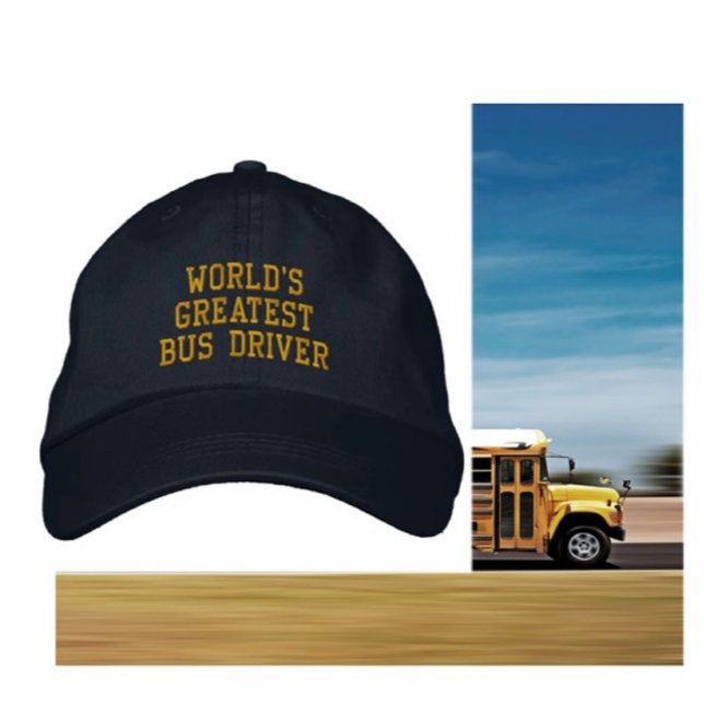 World's greatest bus driver embroidered cap (Creator Uploaded)