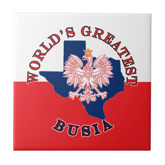 World's Greatest Busia Ceramic Tile (Front)