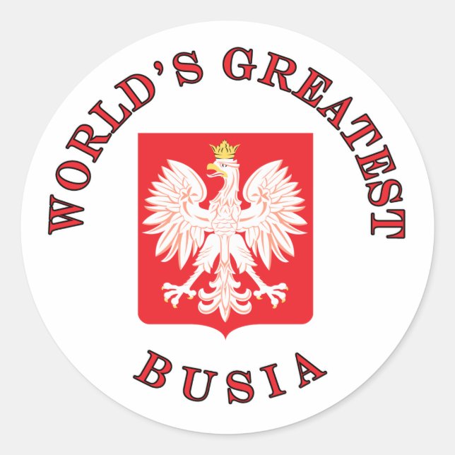 World's Greatest Busia Classic Round Sticker (Front)