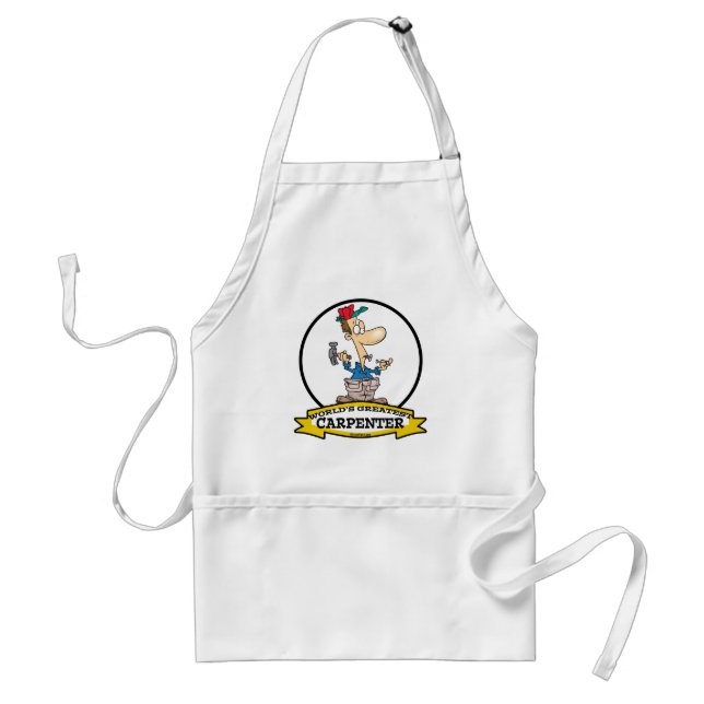 WORLDS GREATEST CARPENTER MEN CARTOON STANDARD APRON (Front)