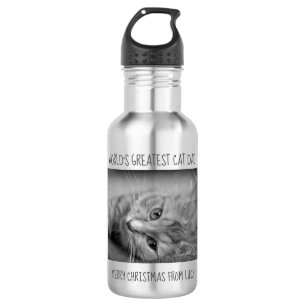World's Greatest Cat Dad - Christmas photo 532 Ml Water Bottle