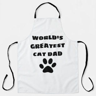 World's Greatest Cat Dad Custom Text Personalised Apron