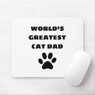 World's Greatest Cat Dad Custom Text Personalised Mouse Pad