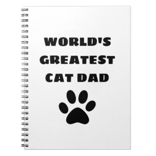 World's Greatest Cat Dad Custom Text Personalised Notebook