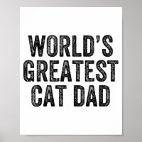 World's Greatest Cat Dad Funny Dad Joke Father's D