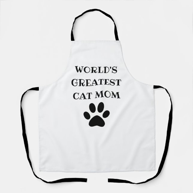 World's Greatest Cat Mum Custom Text Personalised Apron (Front)