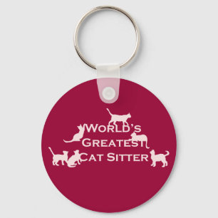 World's Greatest Cat Sitter Key Ring