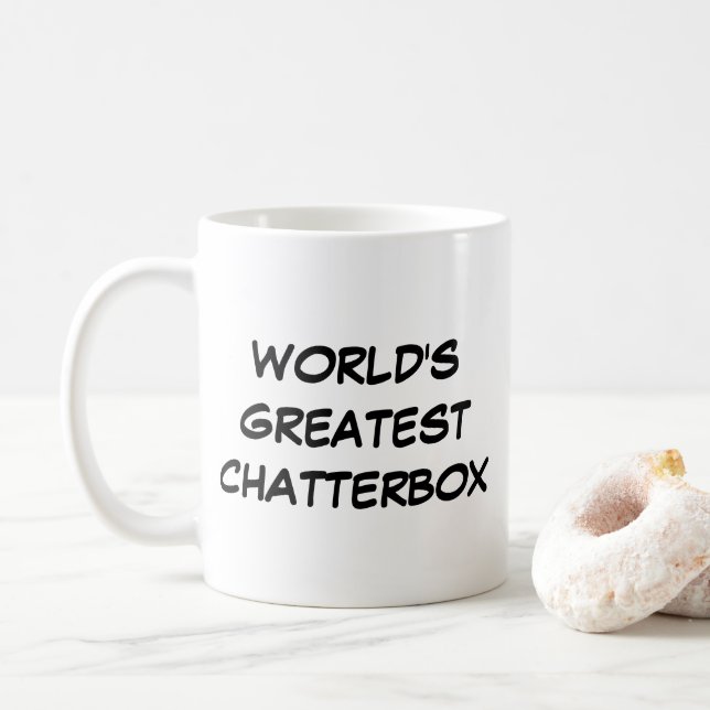 "World's Greatest Chatterbox" Mug (With Donut)