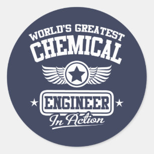 World's Greatest Chemical Engineer In Action Classic Round Sticker