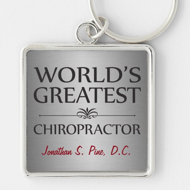 World's Greatest Chiropractor Keychain (Front)
