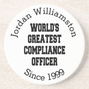 Worlds Greatest Compliance Officer Coaster