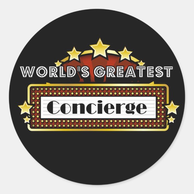 World's Greatest Concierge Classic Round Sticker (Front)