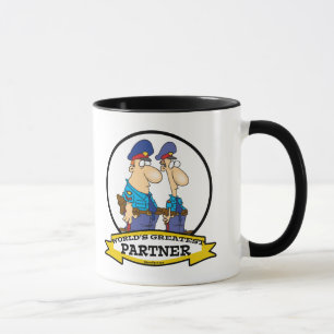 WORLDS GREATEST COP POLICE PARTNER MEN CARTOON MUG