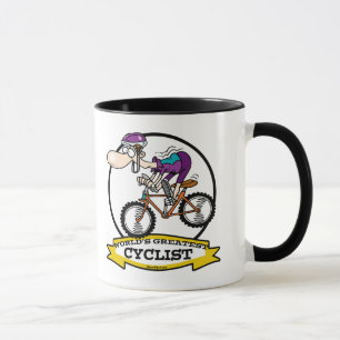 WORLDS GREATEST CYCLIST MEN CARTOON MUG