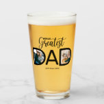 Worlds Greatest Dad 2 Photo Glass<br><div class="desc">Worlds greatest Dad photo beer glass gift,  all fathers will love! These stylish beer glasses feature 2 photo's with the text 'WORLDS GREATEST DAD',  will make the perfect gift this christmas,  birthday or fathers day.</div>