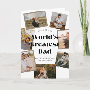 World's Greatest Dad 8 Photo Father's Day Card