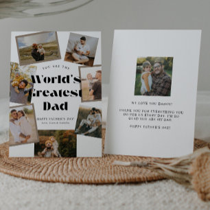 World's Greatest Dad 8 Photo Father's Day Card
