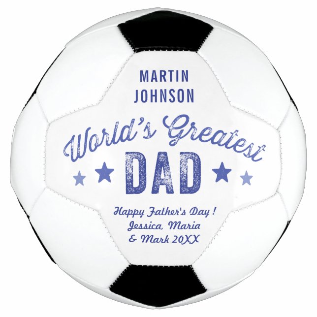 World's Greatest Dad and Personal Message Soccer Ball (Front)