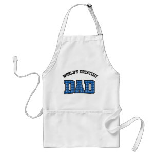 Worlds Greatest Dad Apron Plaid