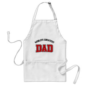 Worlds Greatest Dad Apron Red