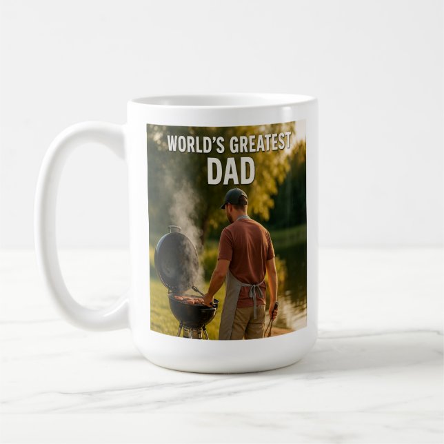 World's Greatest Dad – Backyard BBQ Edition Coffee Mug (Left)