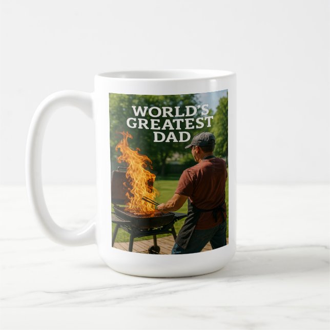 World's Greatest Dad – BBQ Inferno Edition Coffee Mug (Left)
