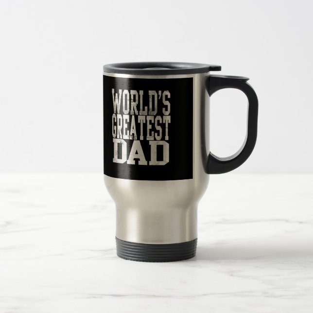 World's Greatest Dad, Black/White Fathers Day Mug (Right)