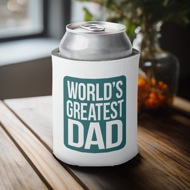 World's Greatest Dad Can Cooler (Can Cooler - Father's Day Gift or a New Dad Favor)