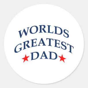 Worlds Greatest Dad Classic Round Sticker