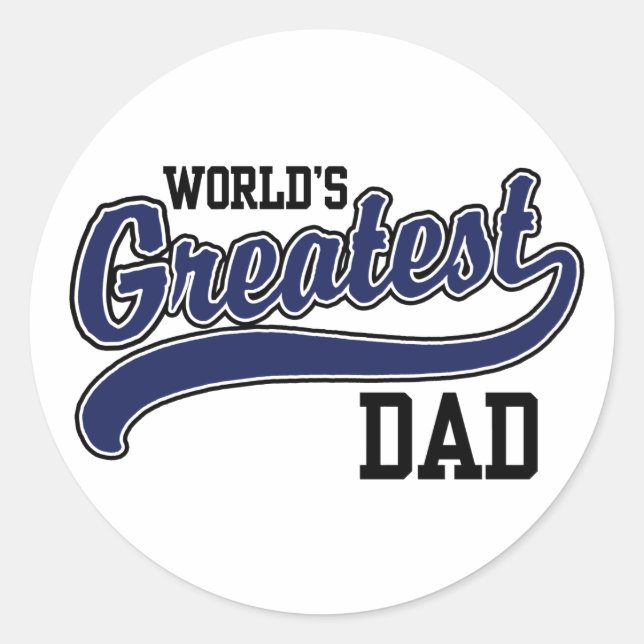 World's Greatest Dad Classic Round Sticker (Front)