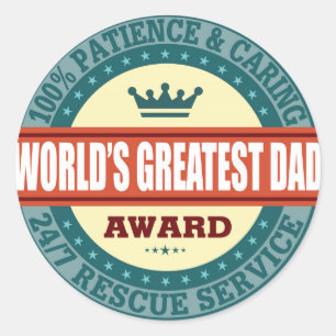World's Greatest Dad Classic Round Sticker