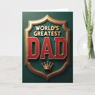 Worlds Greatest Dad Emblem Card