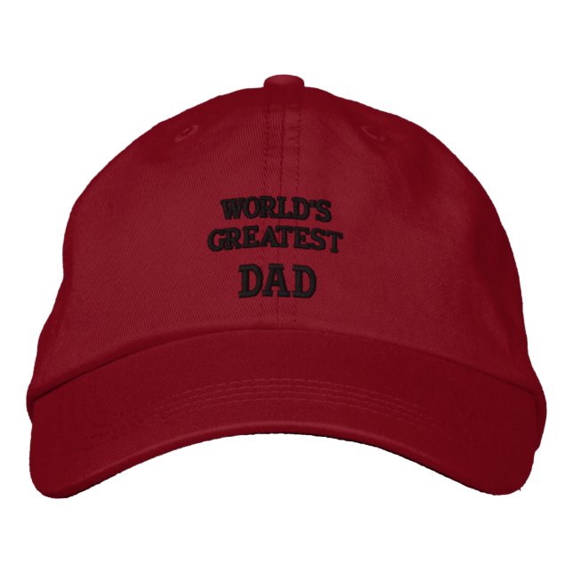 World's greatest Dad... embroidered hat (Front)
