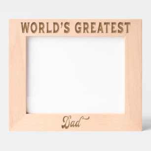 World's Greatest Dad Etched Frames