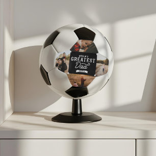 World's Greatest Dad Father's Day 4 Photo Collage Soccer Ball