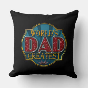 World's Greatest Dad   Father's Day Cushion
