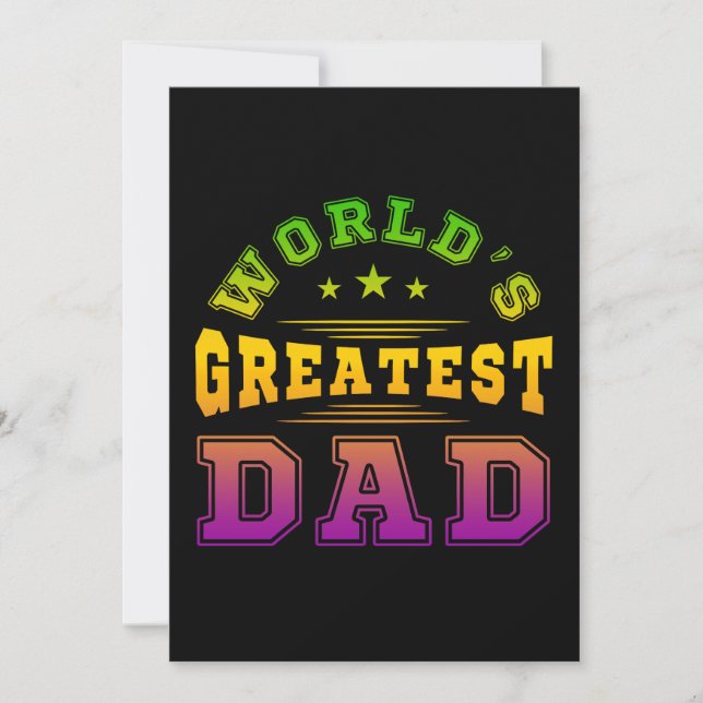 World's Greatest Dad Father's Day Gift Invitation (Front)