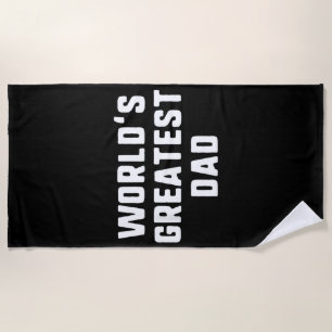 World's Greatest Dad Funny Family Beach Towel