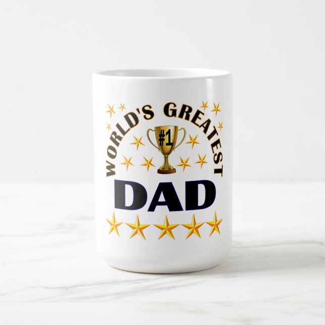World's Greatest Dad, Gold Stars, Coffee Mug (Center)