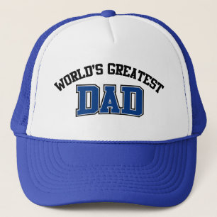 Worlds Greatest Dad Hat Blue