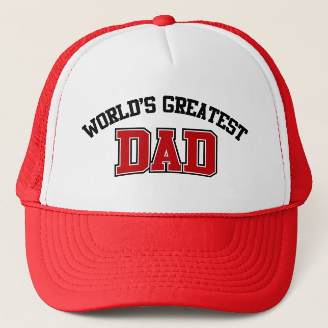 Worlds Greatest Dad Hat Red (Front)