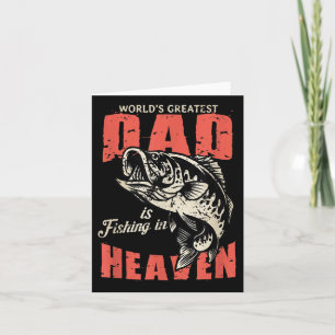 Worlds Greatest Dad Is Fishing In Heaven, Memorial Card