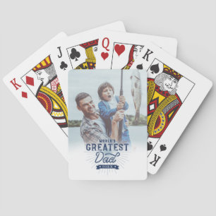 World's Greatest Dad Keepsake Photo Father's Day Playing Cards
