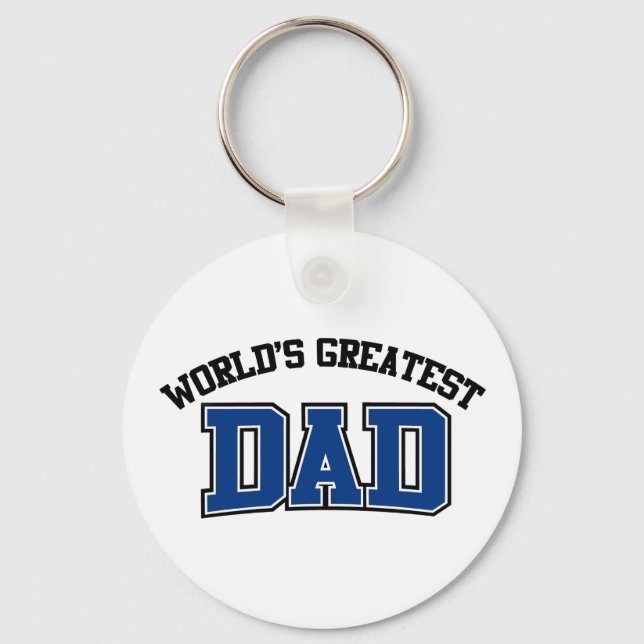 Worlds Greatest Dad Keychain Blue (Front)