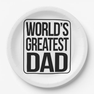 World's Greatest Dad - plain and simple Paper Plate