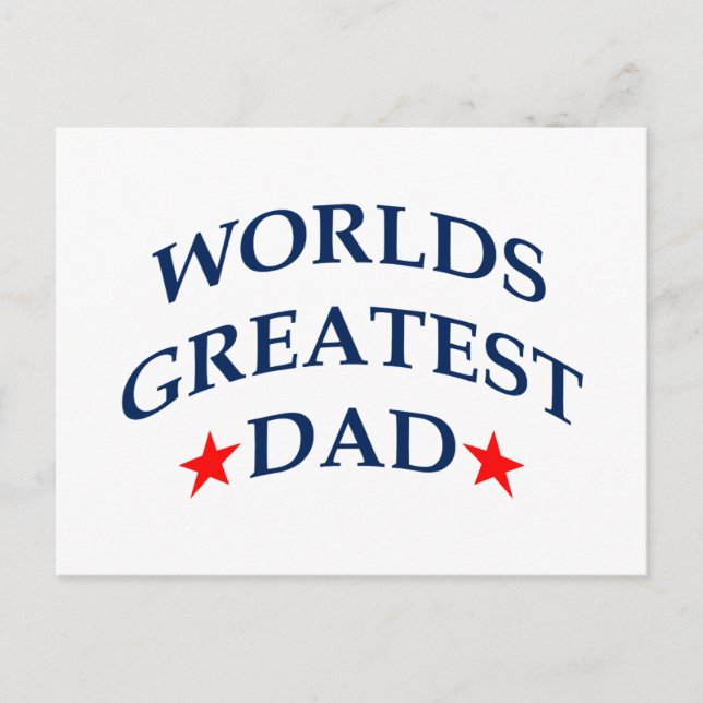 World's Greatest Dad Postcard (Front)